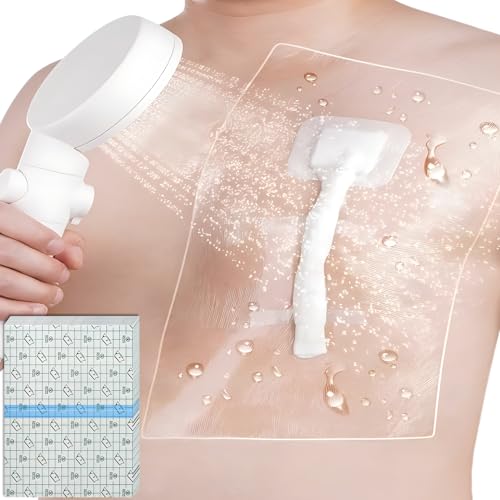 GoToHere 12x14 Inch Waterproof Wound Shower Cover - Latex-Free, Transparent Dressing (Pack of 14)
