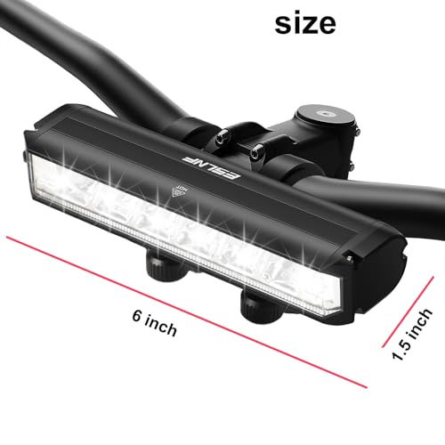 SEFONE Elongate 1800 Lumen Bike Light Set - Front & Back USB Rechargeable for Night Cycling
