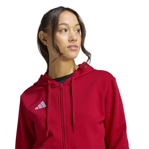 Adidas Women's Entrada 26 Full-Zip Hoodie Medium Team Power Red/White