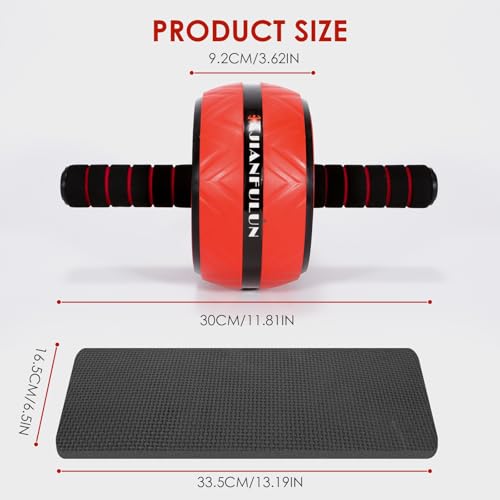 Ab Roller Wheel for Core Strength Training - Black+Yellow