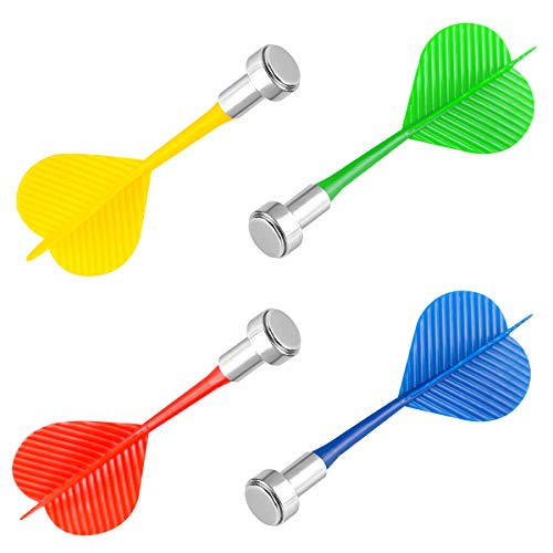 Magnetic Darts Set - 12 Pcs Safety Replacement Darts in 4 Colors