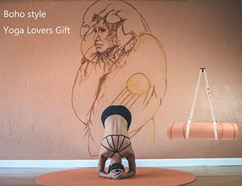 Macrame Yoga Mat Carrying Strap - Hand Woven Ivory