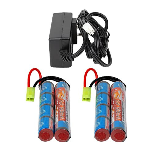 9.6V NiMH 1600mAh Rechargeable Battery Pack & Charger for Airsoft