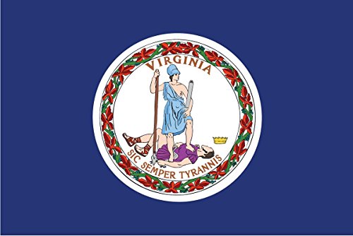 Virginia State Flag Vinyl Decal Sticker - 5 x 3 Inches