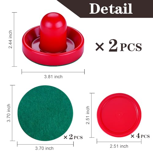 Air Hockey Pucks and Paddles - Green Replacement Accessories