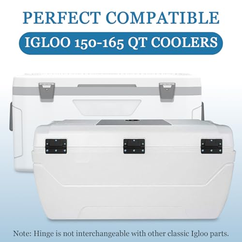 Black Oversized Mechanical Hinge for Igloo Coolers - 1 Pack