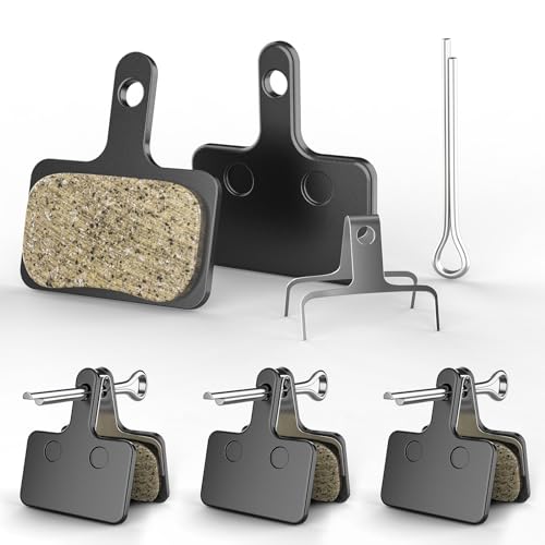 4 Pairs Resin Semi-Metallic Bicycle Disc Brake Pads for Mountain Bikes