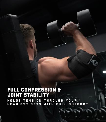 Elbow Wraps for Weightlifting - 40'' Compression Strap - Black