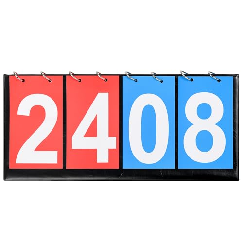 4-Digit Portable Flip Scoreboard for Multi-Sport Games