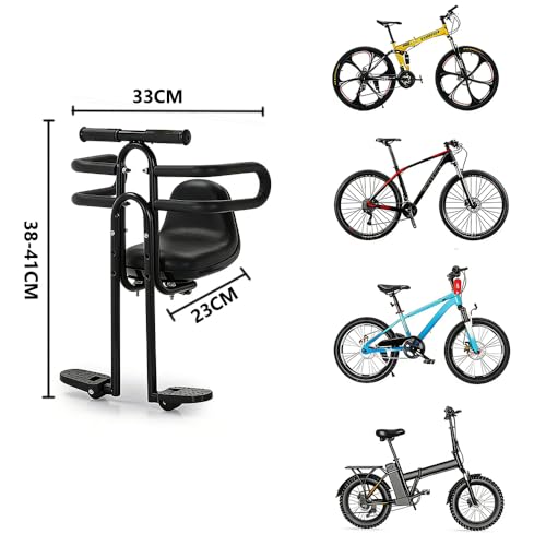 Adjustable Front-Mounted Bike Child Seat for Toddlers 2-5 Years