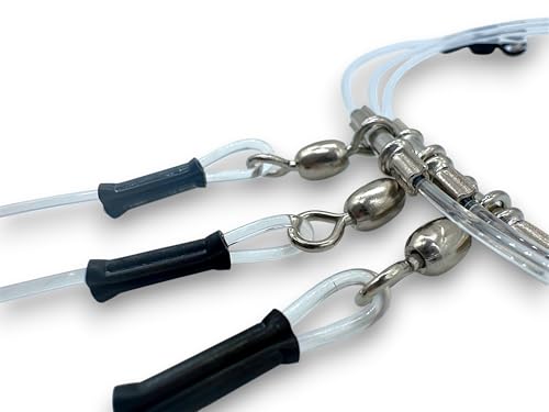 Deep Drop Tilefish Rig with Glow Squid & 8/0 Circle Hooks - 3 Hook Version