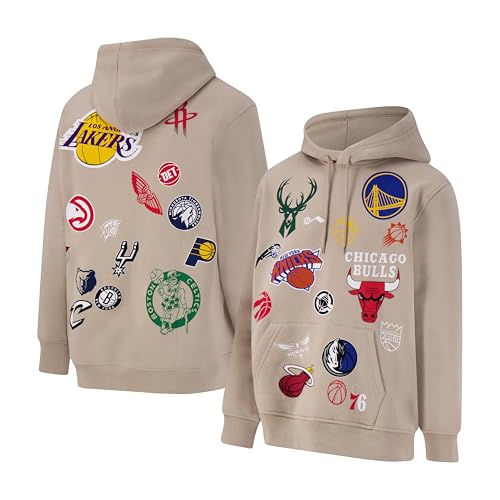 Ultra Game NBA Official Multi Team Hoodie Sweatshirt - XX-Large - Sand