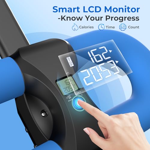 Adjustable Ab Trainer Machine for Home Workout - Blue