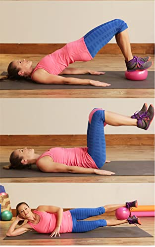 6-Inch Pilates Exercise Ball for Yoga & Fitness with Pump - Purple