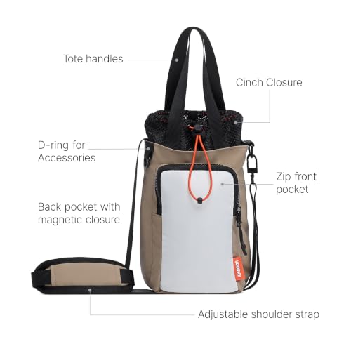 Hydration Sling 4L Water Bottle Holder with Strap & Phone Pocket - Camel Color Block