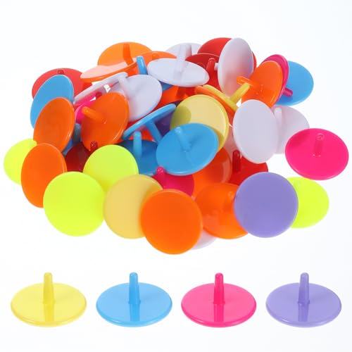 Golf Ball Markers - 50 Pack Colorful Plastic Position Markers
