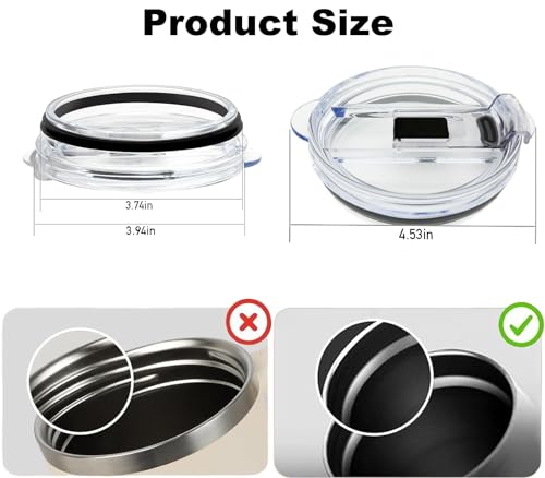 Leak-Proof Tumbler Lid for 40 oz and 50 oz Cups - Black