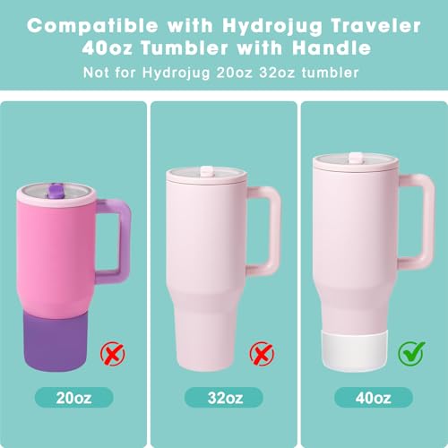 Silicone Boot Bumper for Hydrojug 40oz Tumbler - Clear (2PCS)