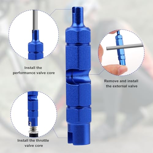 Presta Valve Core Repair Kit - 10 Valve Cores & Tools