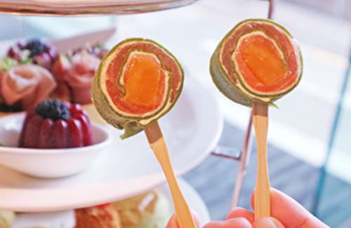 Natural Bamboo Mini Forks - 3.5 Inch, 110 Pack for Appetizers