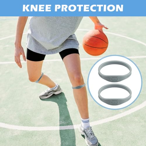 Knee Support Strap for Pain Relief - 2 Pack, Silicone, Adjustable