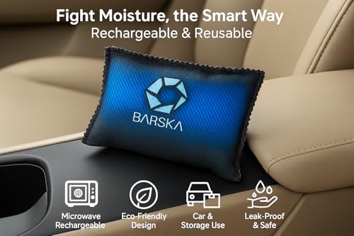 Rechargeable Blue Dehumidifier - Moisture Absorber for Home & Cars - Microwaveable