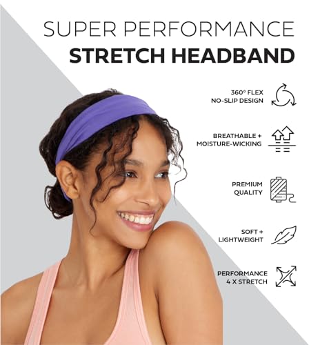 Non-Slip Workout Headbands - 10 Pack Assorted Prints