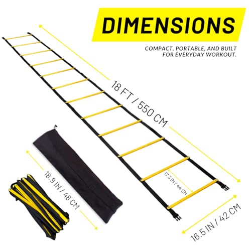Heavy Duty Agility Ladder with Fixed Rungs for Speed Training