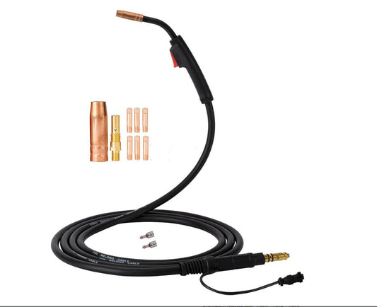 10ft MIG Welding Gun180A Compatible with Vulcan MIGMax 140, MIGMax 215, and OmniPRO 220, Give Additional Consumable kits