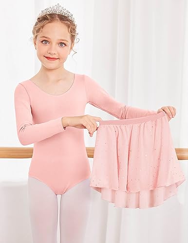 Girls Ballet Leotard and Skirt Outfit for Toddlers 6-7 Years Pink Zaclotre