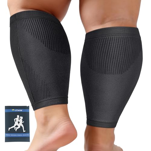 ITHW Black 2XL Calf Compression Sleeve for Edema Swelling & Circulation