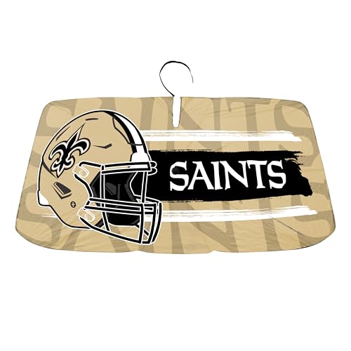 New Orleans Saints Folding Auto Sun Shade - Universal Fit