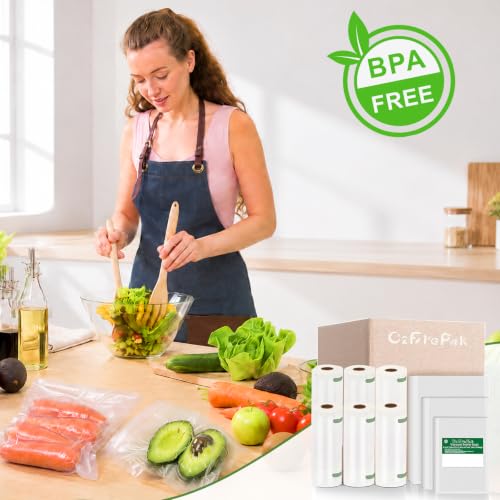 2Pack Vacuum Sealer Bags Rolls 8x50 and 11x50 Inches Food Storage Set