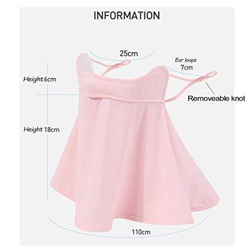 Beige WRELS UPF 50+ Unisex Breathable Sun UV Face Cover Gaiter for Outdoor Summer Activities