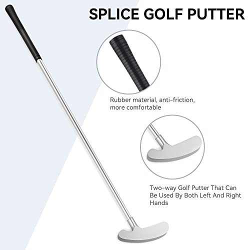 Ausluofell Two-Way Ambidextrous Golf Putters Set - 33.6in Mini Club with 2 Balls