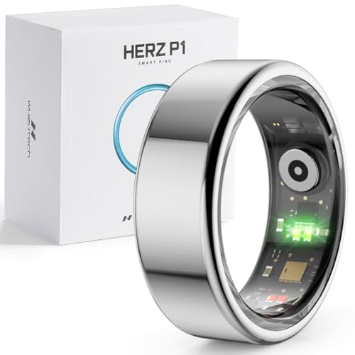 Herz P1 Smart Ring - Size 9, Silver - Tracks 20+ Health Metrics