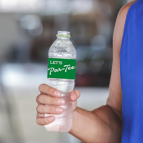Golf Themed Water Bottle Labels - Let's Par-Tee - 20 Pack