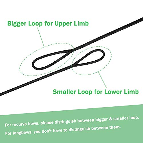 Deerseeker Outdoor AMO 60" Recurve Bow String 14 Strands with Finger Protector & Nocks