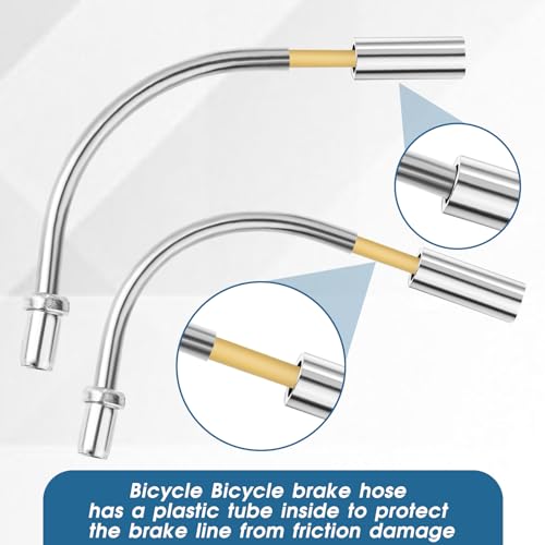 Bike V-Brake Noodle Cable Guide Set with Rubber Boots, 8-Piece Kit