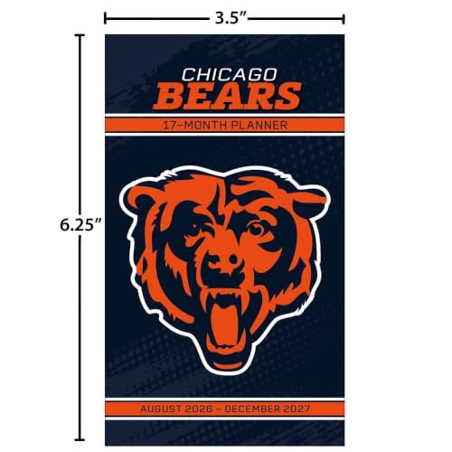 NFL Chicago Bears Pocket Planner 2027 - 17 Months, 3.5" x 6.25"