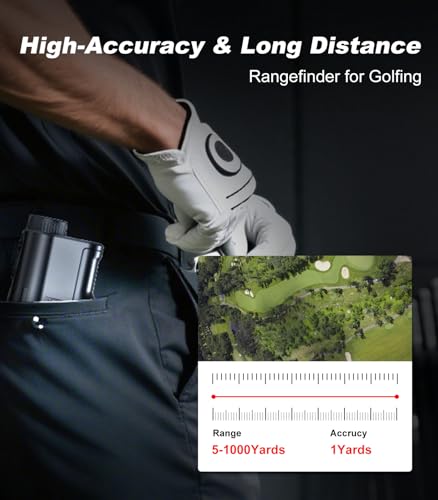 Golf Rangefinder with Slope, 1000 Yards, 6X Magnification