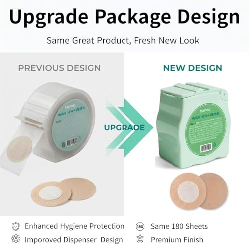 Beige Nipple Covers for Men - 180 Pcs Chafe-Free Fabric Protection