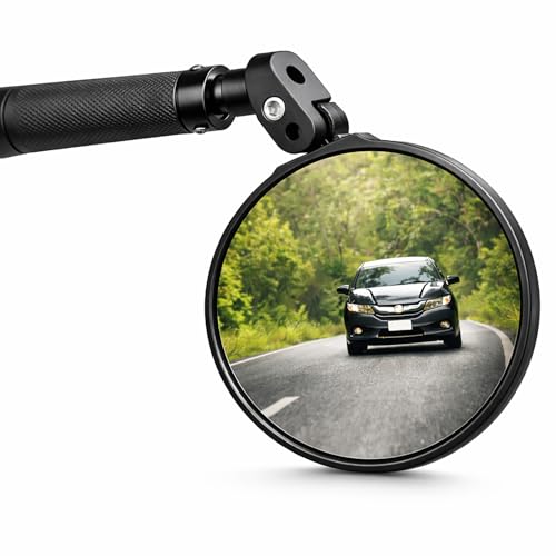 Bicycle Mirrors for Handlebars - 360-Degree Rotation, Unbreakable Lens (2 PCS)
