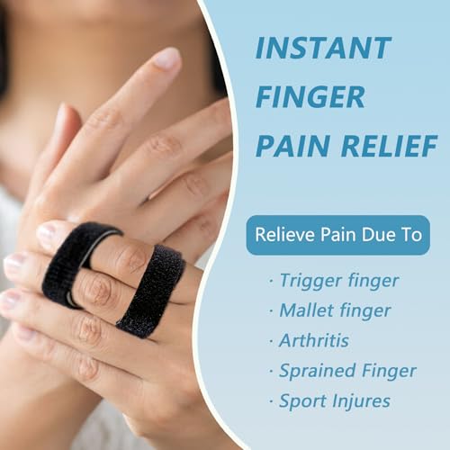 Finger Splint Buddy Straps - 10 Pack Black for Injured Fingers Support