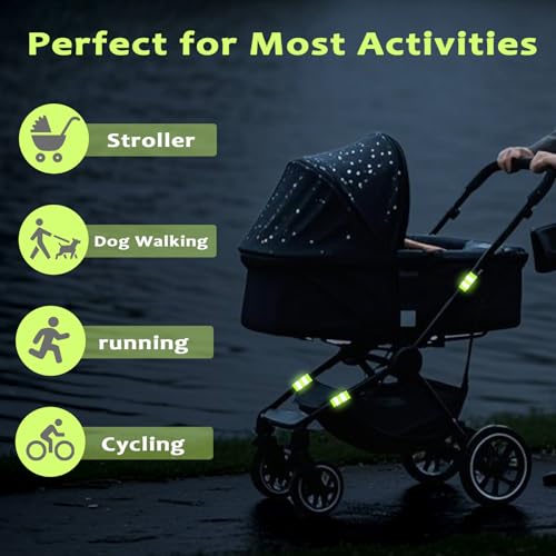 High Visibility Reflective Bands for Strollers - 6 Pack