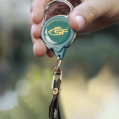 Fly Fishing Zinger Retractor - 3PCS Peacock Blue