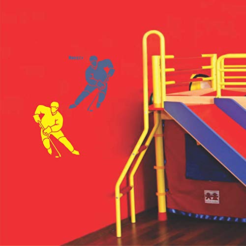 Hockey Stencil, 4.5 x 5.5 inch - Athlete Ice Hockey Player Stick Puck Word Quote