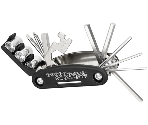 16-in-1 Bike Multi-Tool - Portable Folding Bicycle Repair Kit