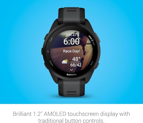 Garmin Forerunner 165 GPS Smartwatch - Black/Slate Grey