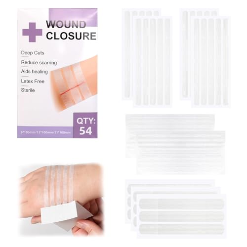 Sterile Skin Wound Closure Strips - 54 Adhesive Strips